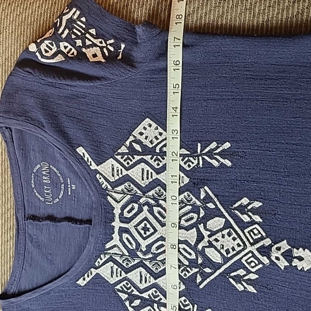 Lucky Brand Boho Embroidered Blouse - Picture 9 of 11